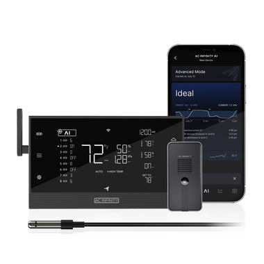 AC Infinity CONTROLLER AI+, Environment Controller UIS 8-Port, Climate Plus CO2 Sensor Bundle