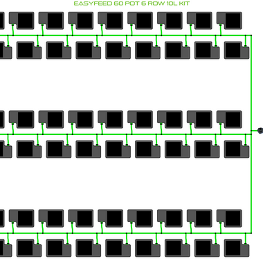 ALIEN EasyFeed 60 Pot 6 Row Kit