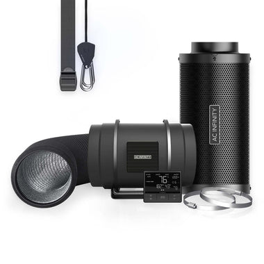 AC Infinity Air Filtration Kit 8" with Climate Controller, Upgraded Inline Fan, Carbon Filter