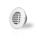 AC Infinity Wall-Mount Duct Grille Vent 4" White Steel