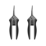 AC Infinity Ergonomic Pruning Shear 6.6”, Stainless Steel Curved-Blades 2-Pack